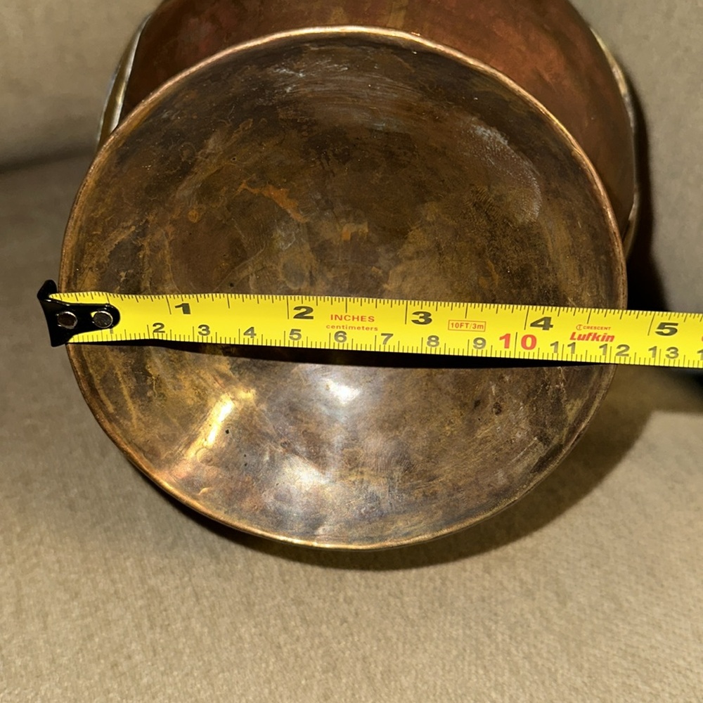 Handmade and Hammered Copper and Brass Vase 14” - Picture 12 of 12